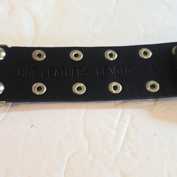 Studded Black & Silver Metal EAGLE Belt Novelty Biker Edgy Mod Sz.Large